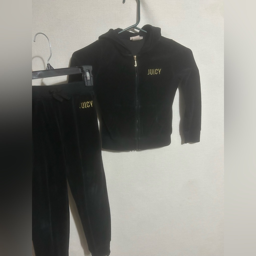 Girls juicy couture two piece velour set